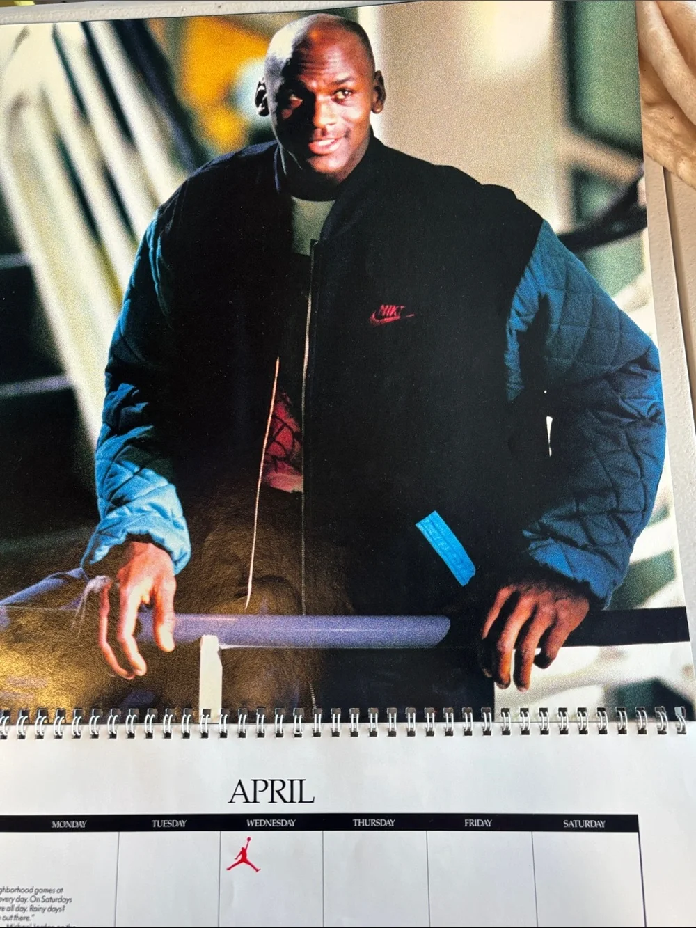 Vintage 1992 Michael Jordan Nike Complete Unused 16 Month Wall Calendar